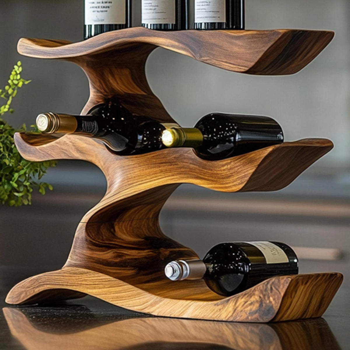 Mid Century Wine Holder For Living Room Modern Display