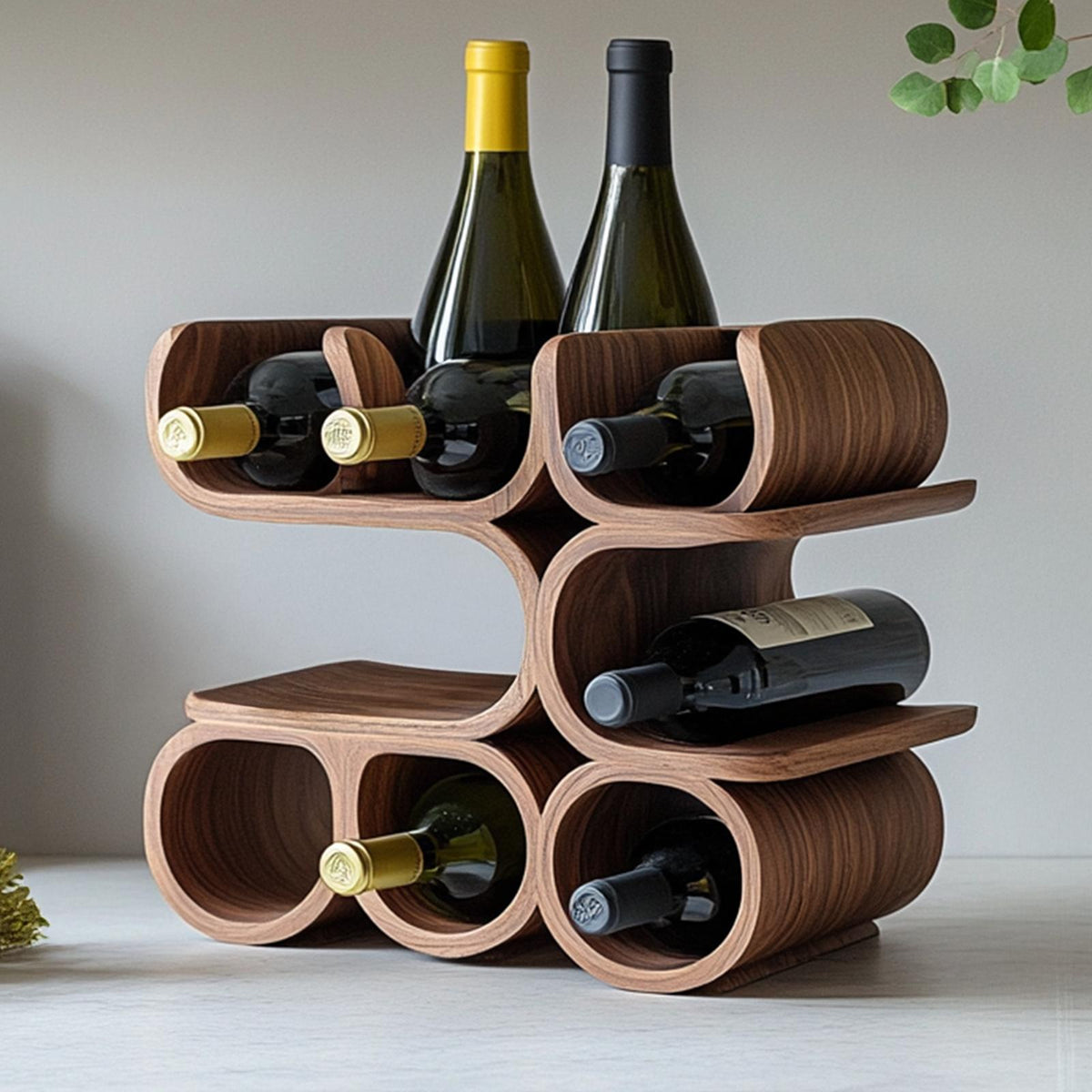 Mid Century Wine Holder For Kitchen Table Display