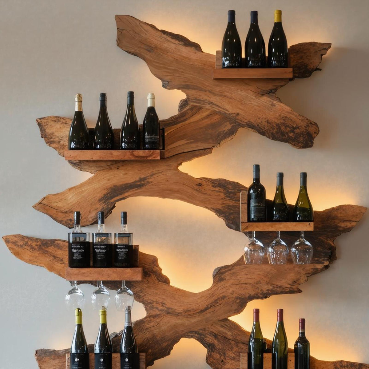 Farmhouse Wine Stand For Living Room
