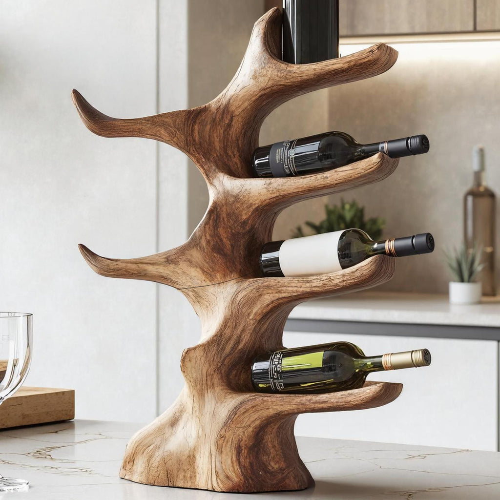 Mid Century Wine Stand For Kitchen Modern Bar Decor