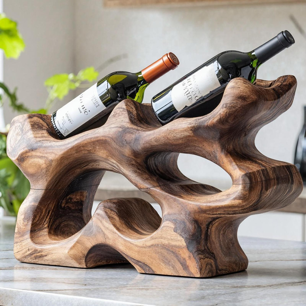 Mid Century Wine Holder For Furniture Compact Storage