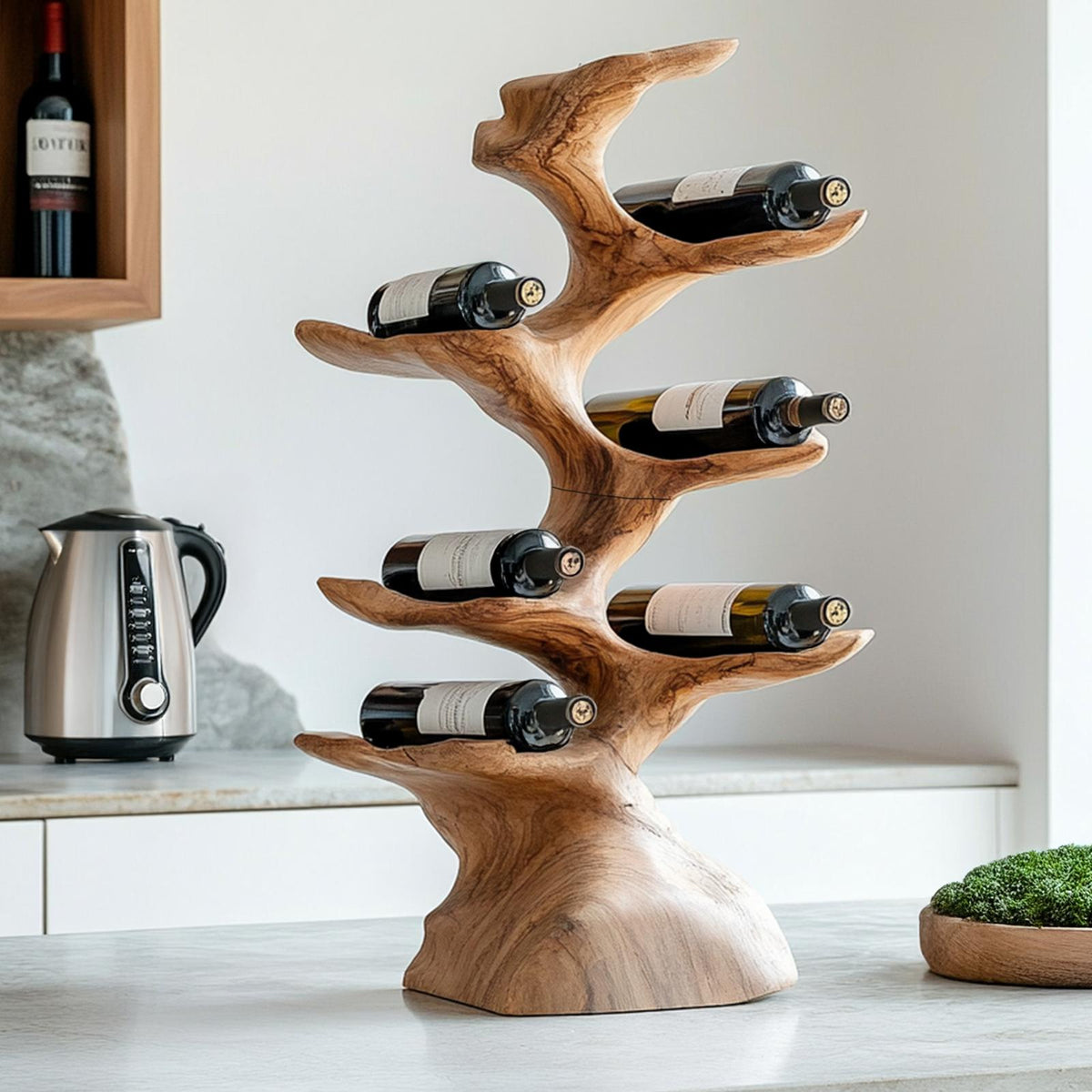 Rustic Wine Holder For Kitchen Home Bar Organization