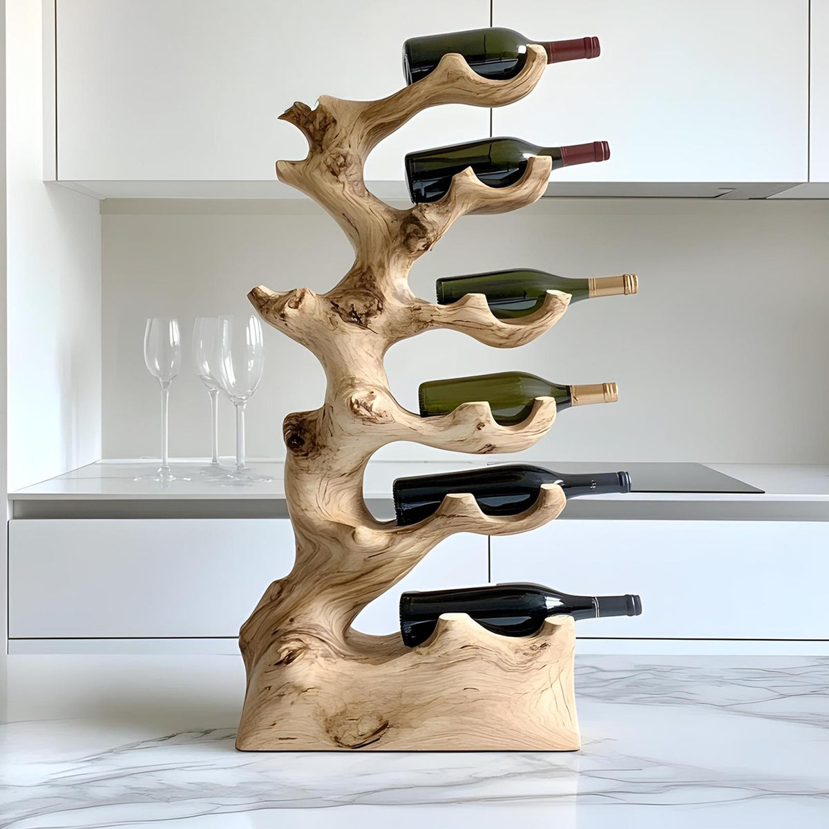 Mid Century Wine Rack For Kitchen Wine Bottle Decor