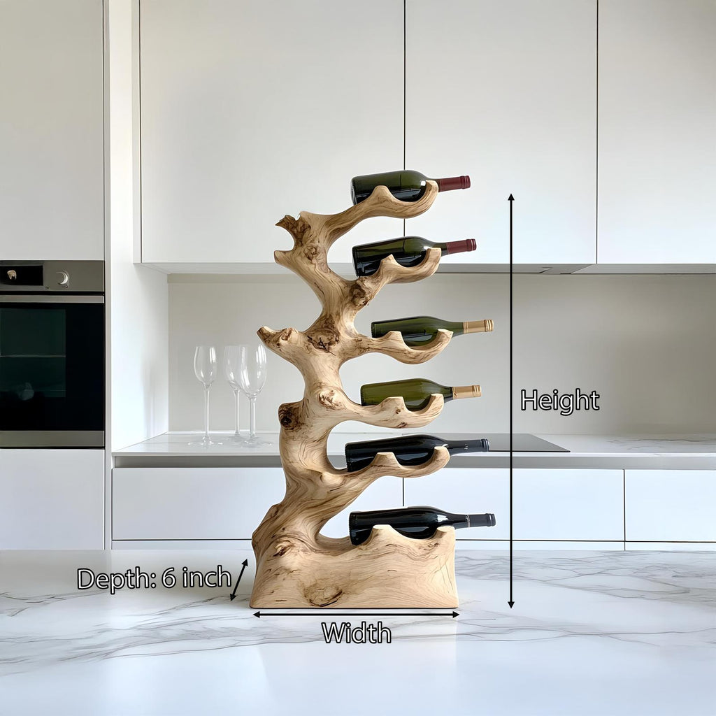 Mid Century Wine Rack For Kitchen Wine Bottle Decor