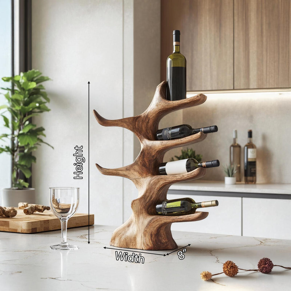 Mid Century Wine Stand For Kitchen Modern Bar Decor