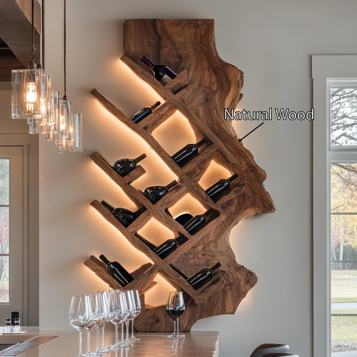 Mid Century Wine Stand For Living Room Elegant Decor