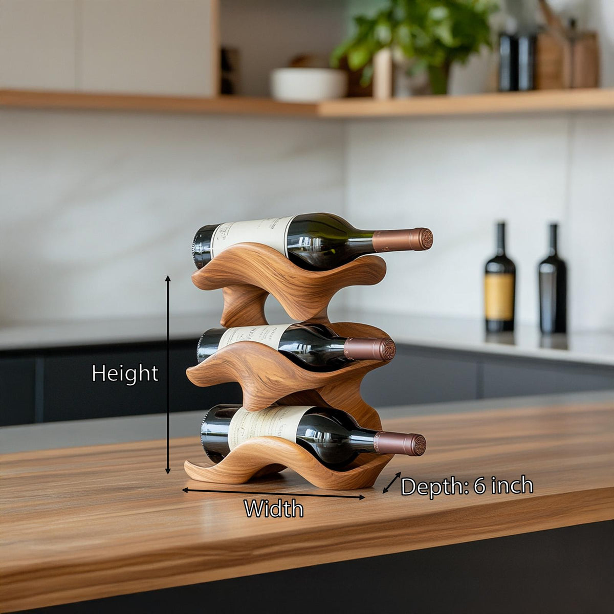 Handcrafted Wine Holder For Living Room Wall Mount