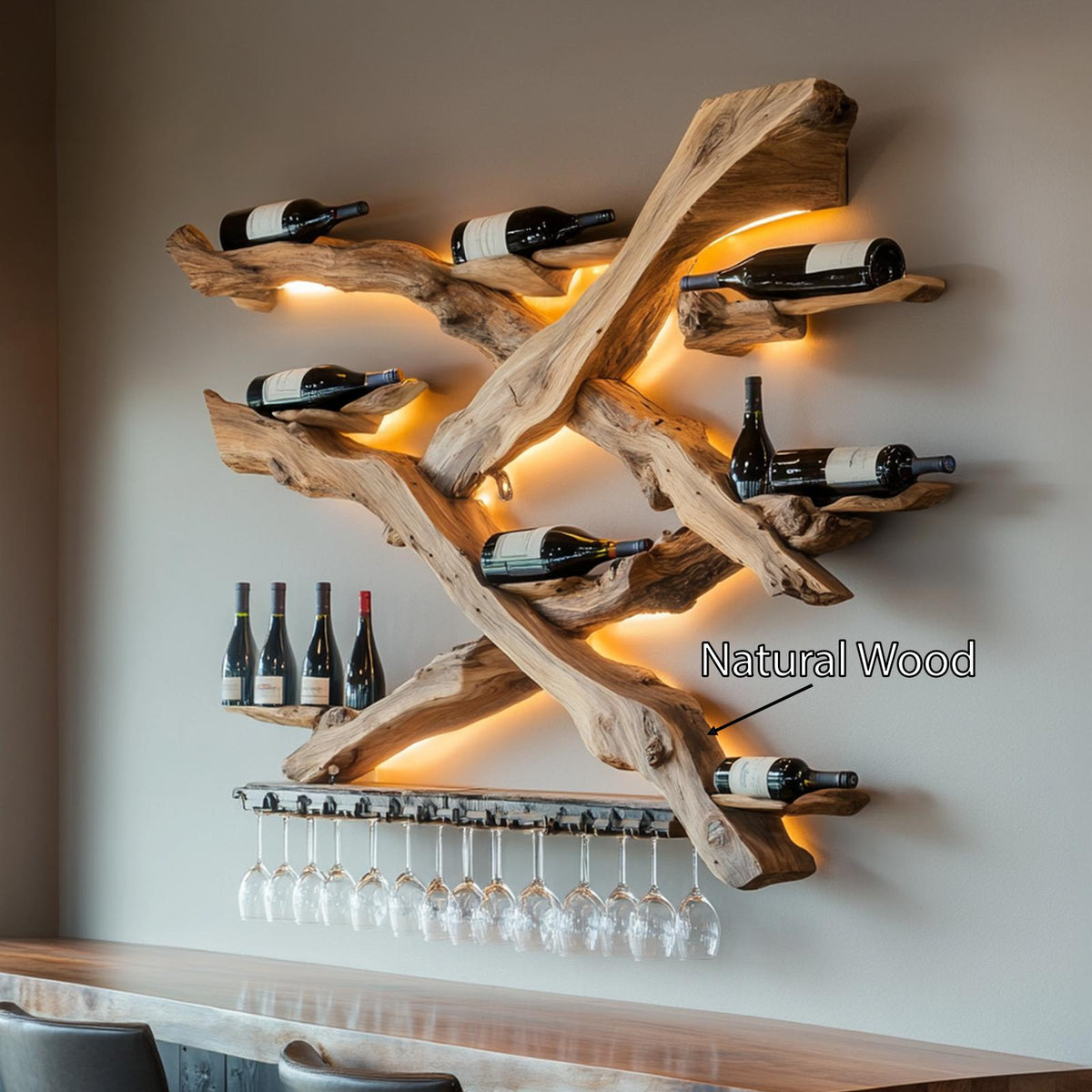 Handcrafted Wine Holder For Furniture Stylish Storage