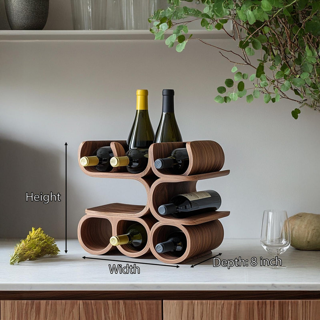 Mid Century Wine Holder For Kitchen Table Display