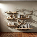 Tree Bookshelf Floating Shelves Driftwood Branch