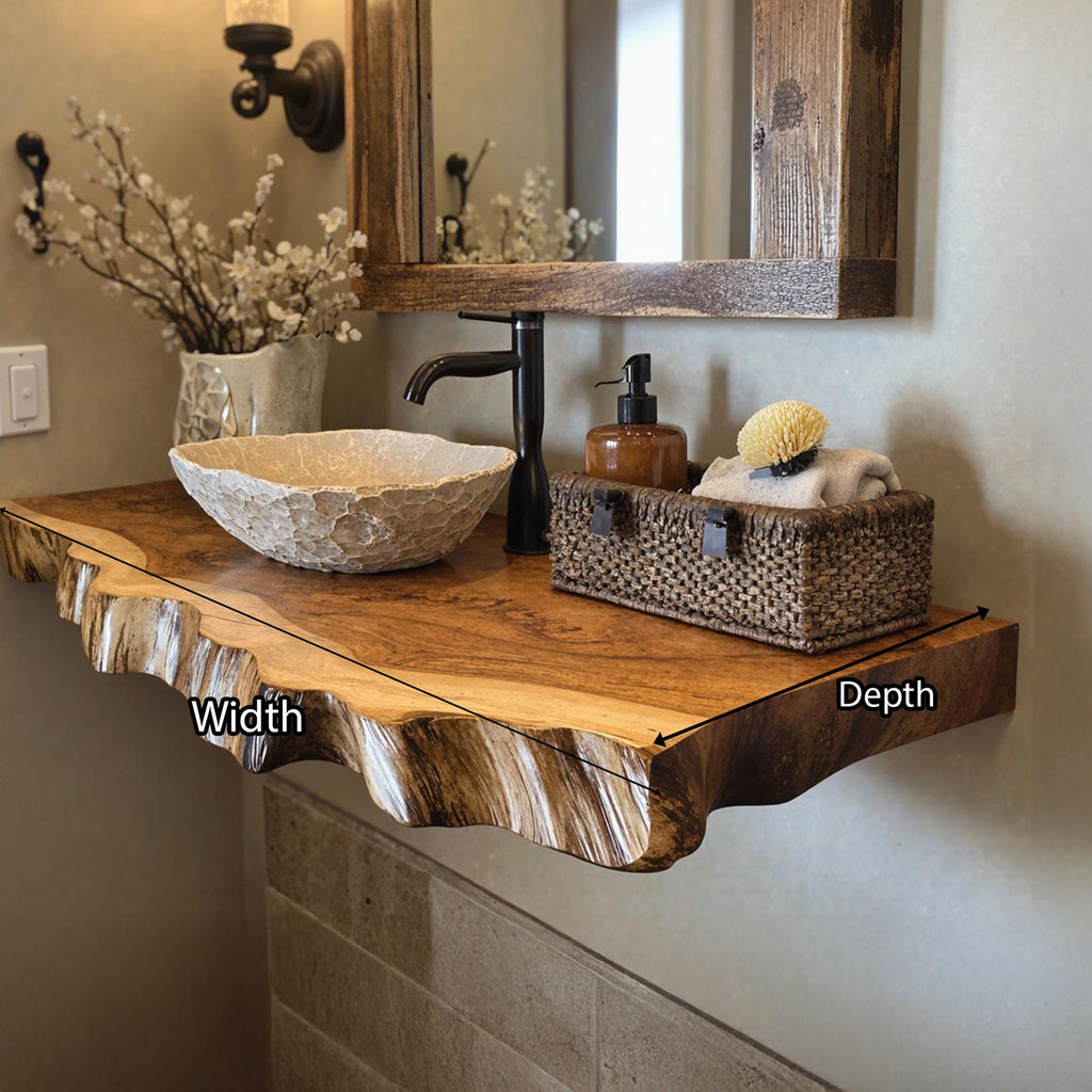 Floating Edge Bathroom Shelf SILDTBRV040