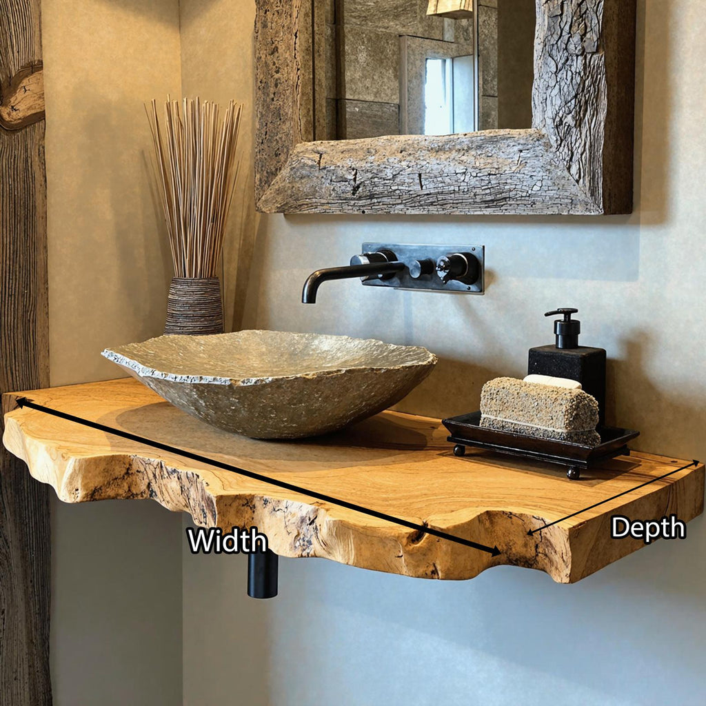 Floating Wood Bathroom Shelf SILDTBRV033