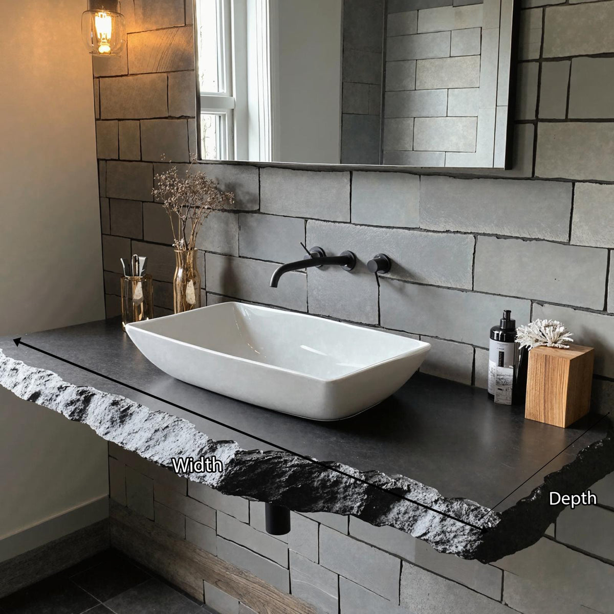 Live Edge Natural Bathroom Vanity SILDTBRV024