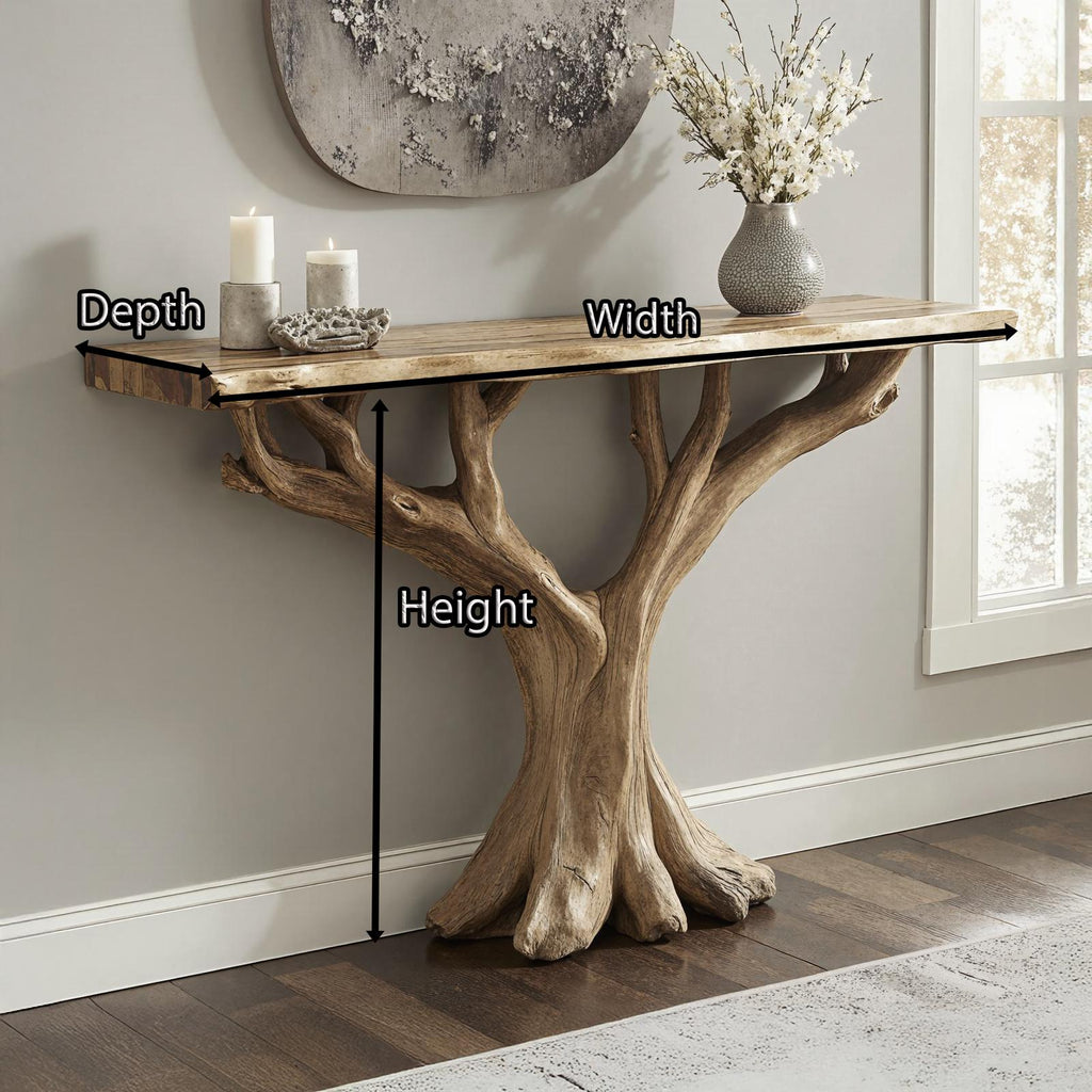 Handcrafted Rustic Console Table For Entryway