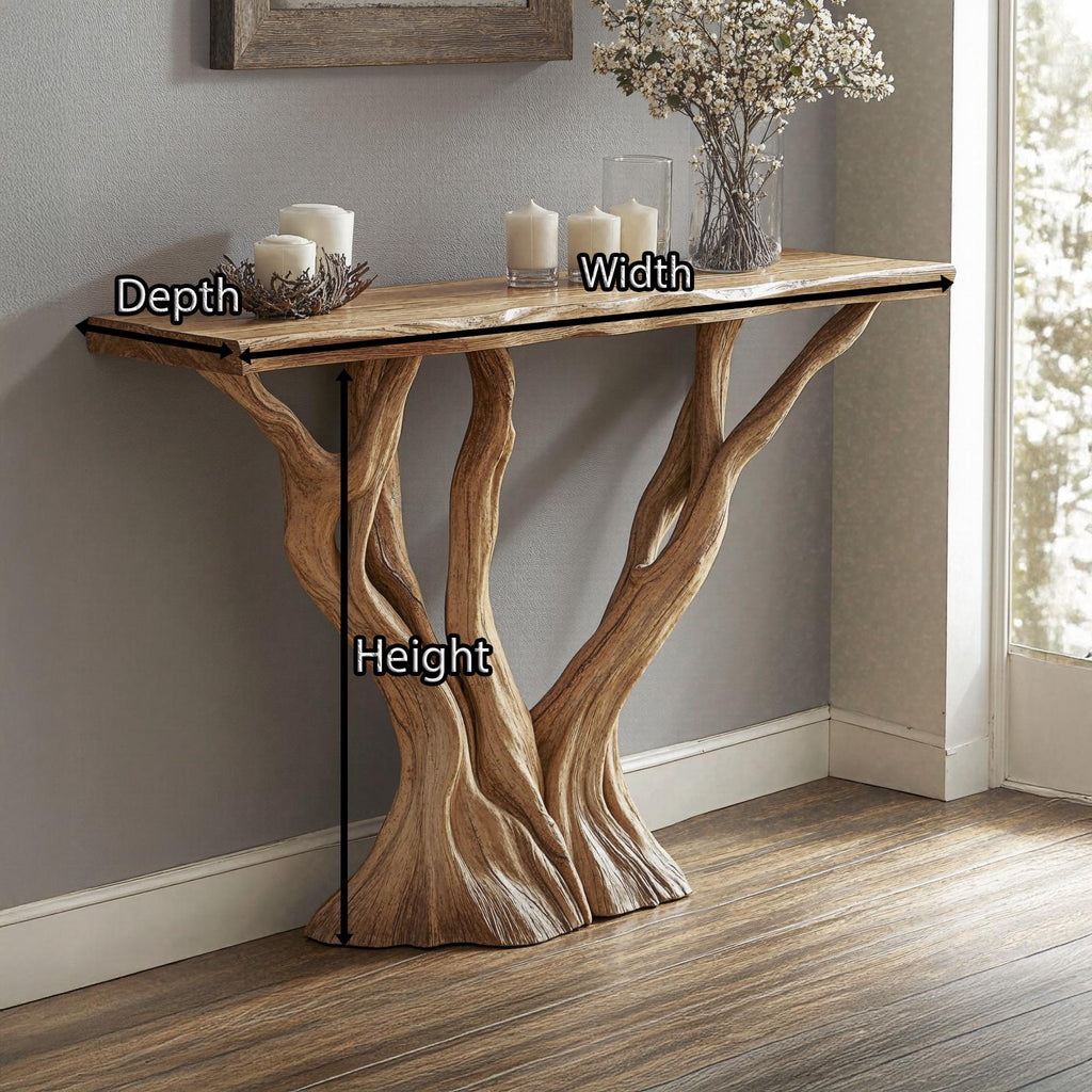 Natural Wood Console Table for Modern Entryways