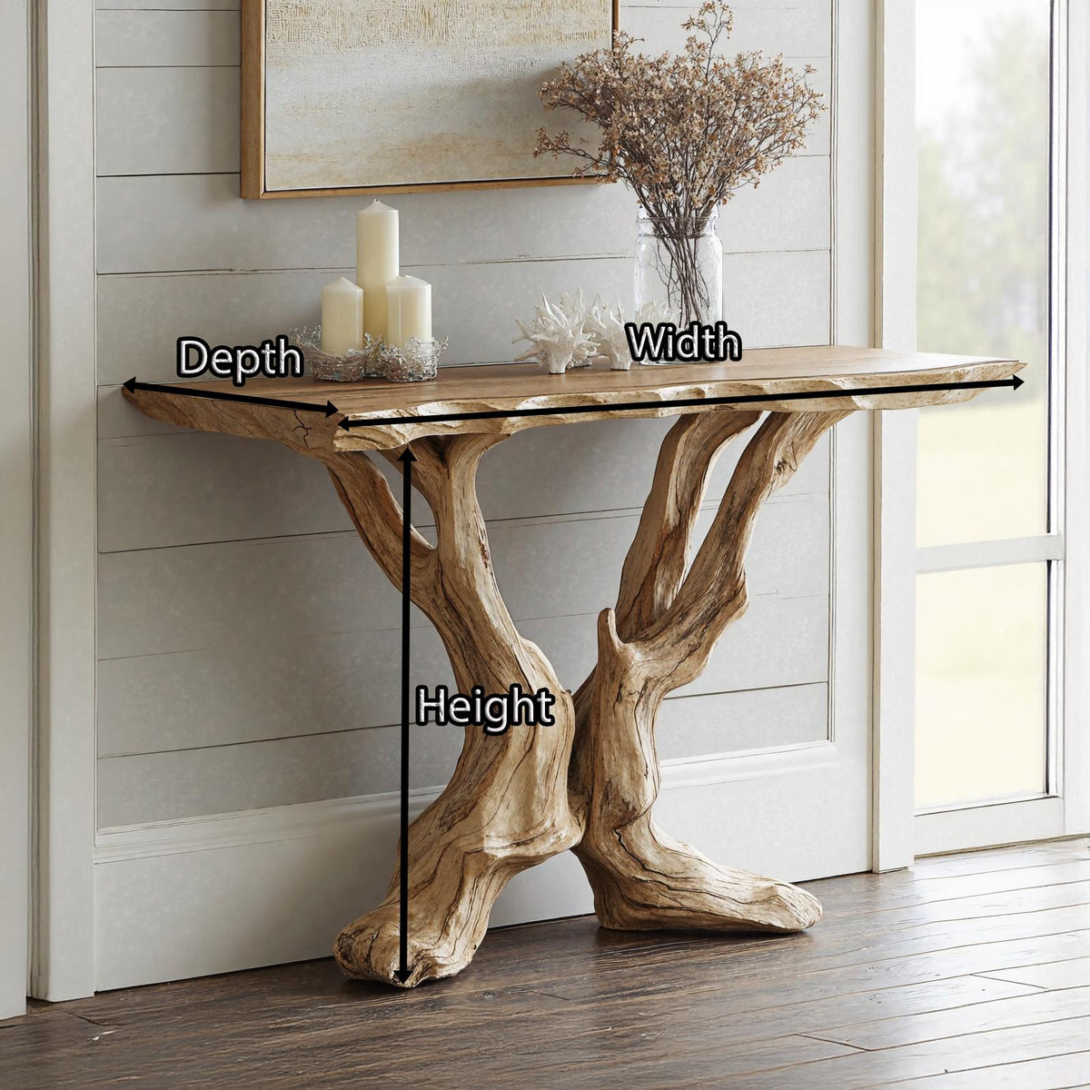 Live Edge Side Table Handcrafted For Vintage Interiors
