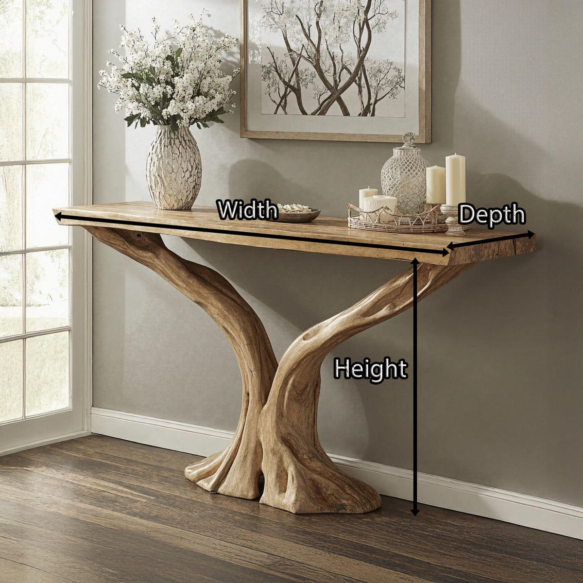 Classic Farmhouse Console Table For Living Room SILDTCS154