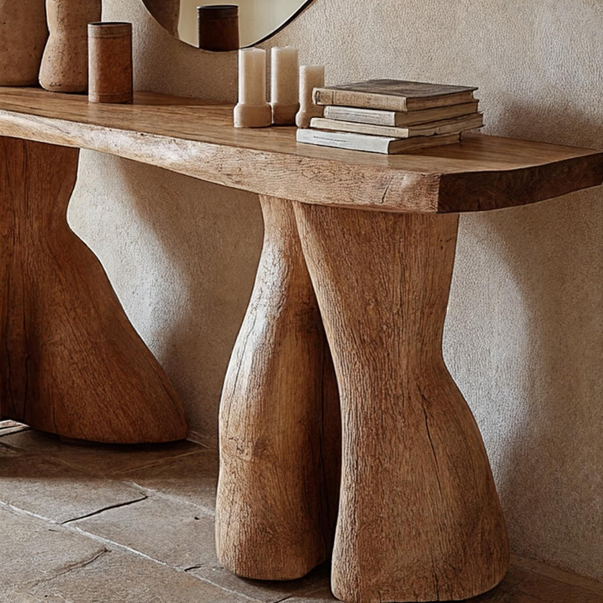 Entry Console Table Solid Wood SILDTCS029