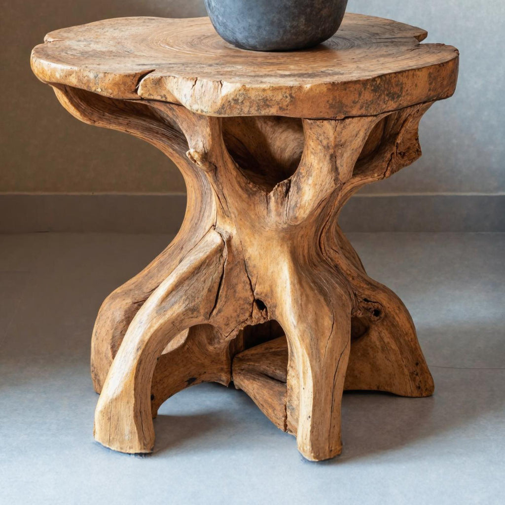 Farmhouse Solid Wood End Table Handmade Table