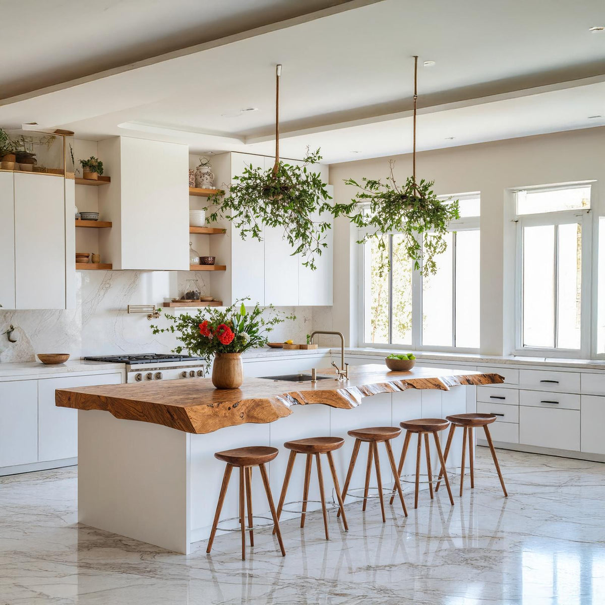 Mid Century Live Edge Countertop Kitchen Decor Statement
