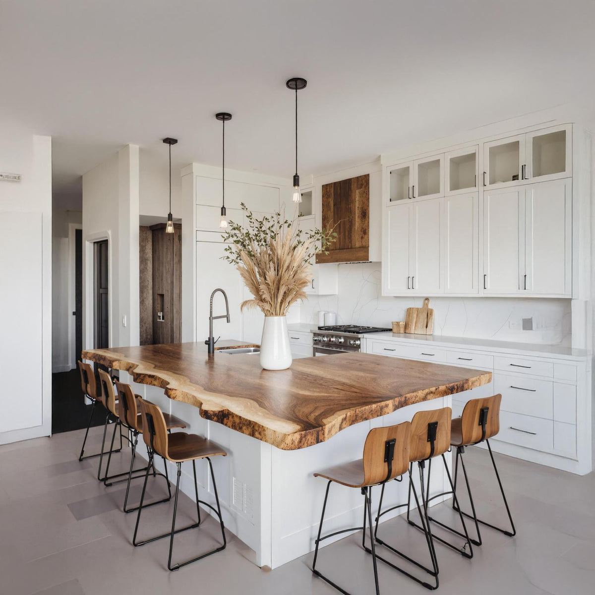Farmhouse Live Edge Countertop Unique Kitchen Style