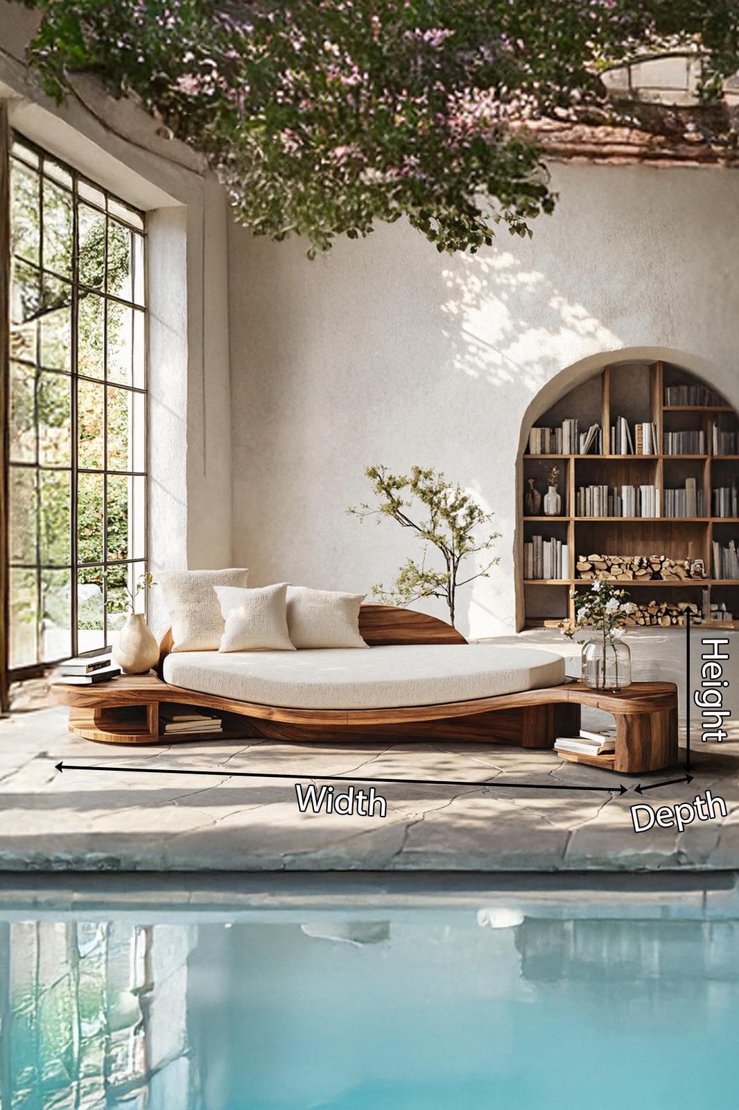 Handcrafted Wooden Daybed For Classic Bedroom Furniture Design