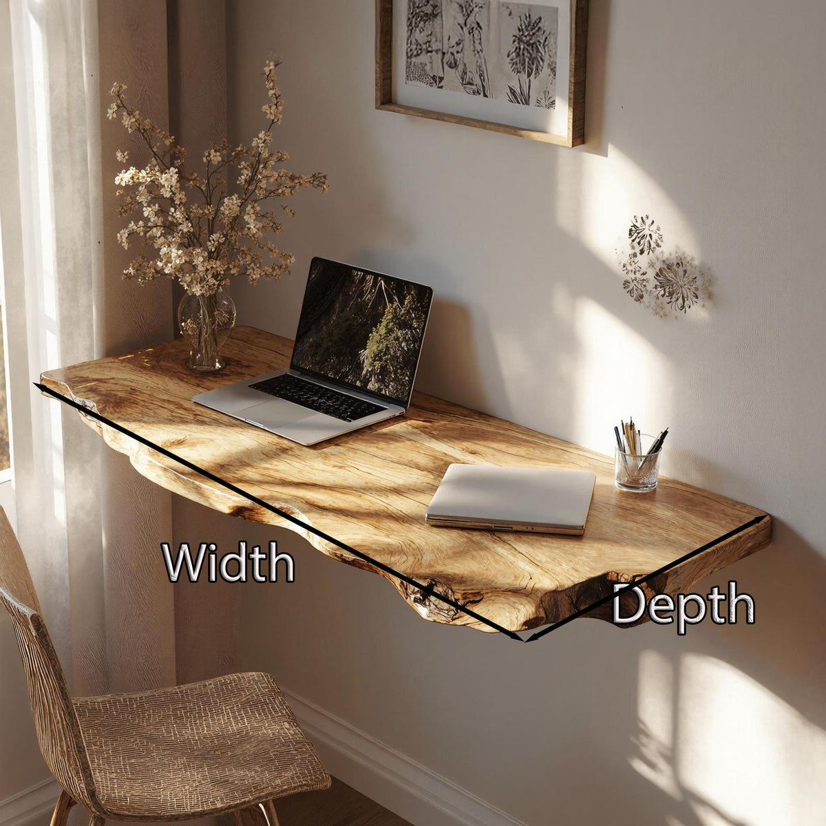 Vintage Wooden Floating Table For Stylish Living Room Furniture