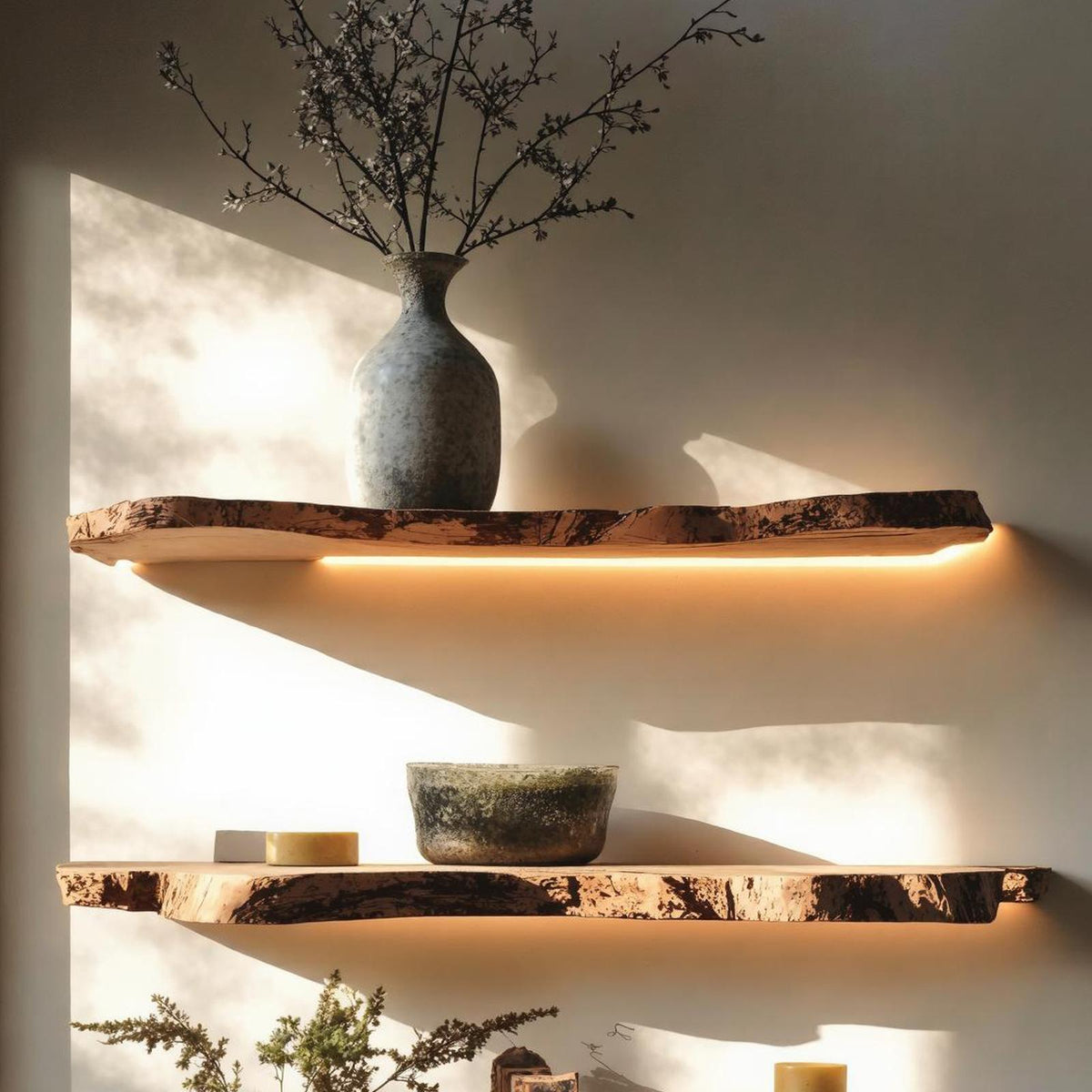 Farmhouse Live Edge Floating Shelf Charming Bedroom Style SILDTFL160