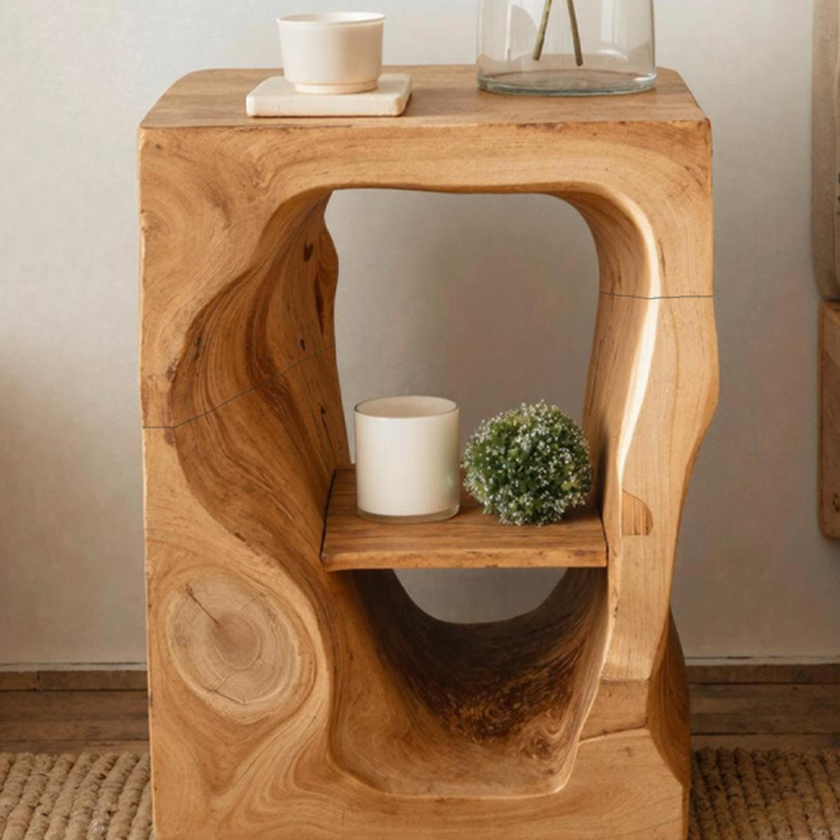 Spry Interior Mid-Century Modern Wood Nightstand, Bedside End Table with Storage Drawers for Chic Bedroom Furniture Decor, SILDTTNNS013