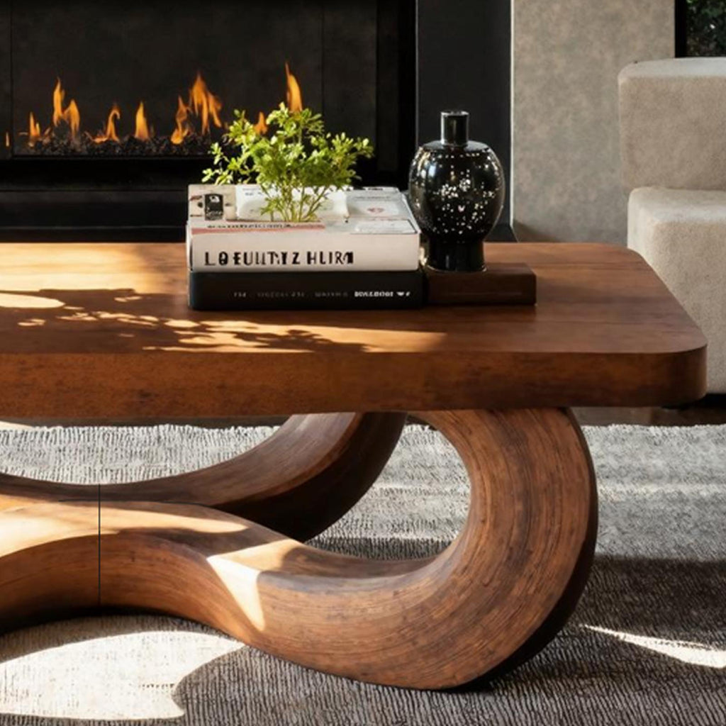 Rustic Solid Wood Table For Eclectic Interiors