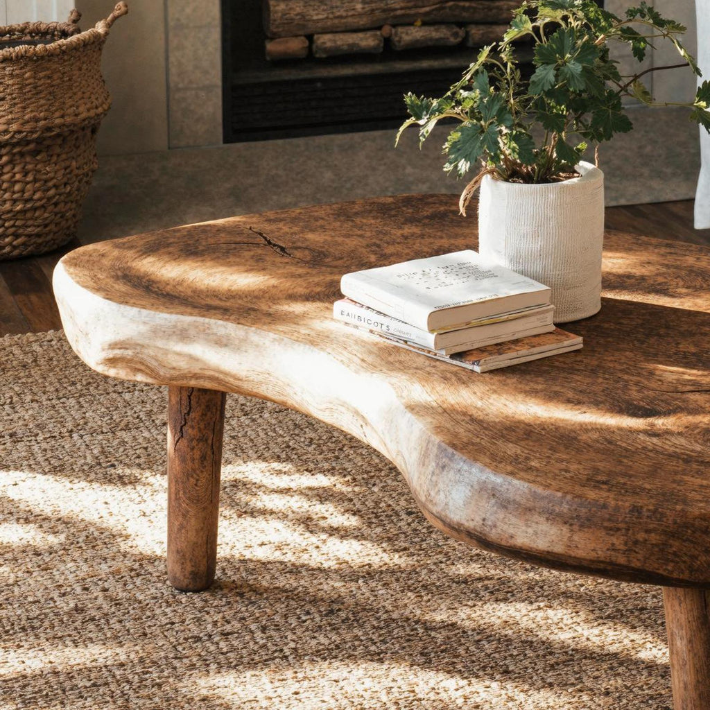 Handcrafted Wood Coffee Table For Living Room