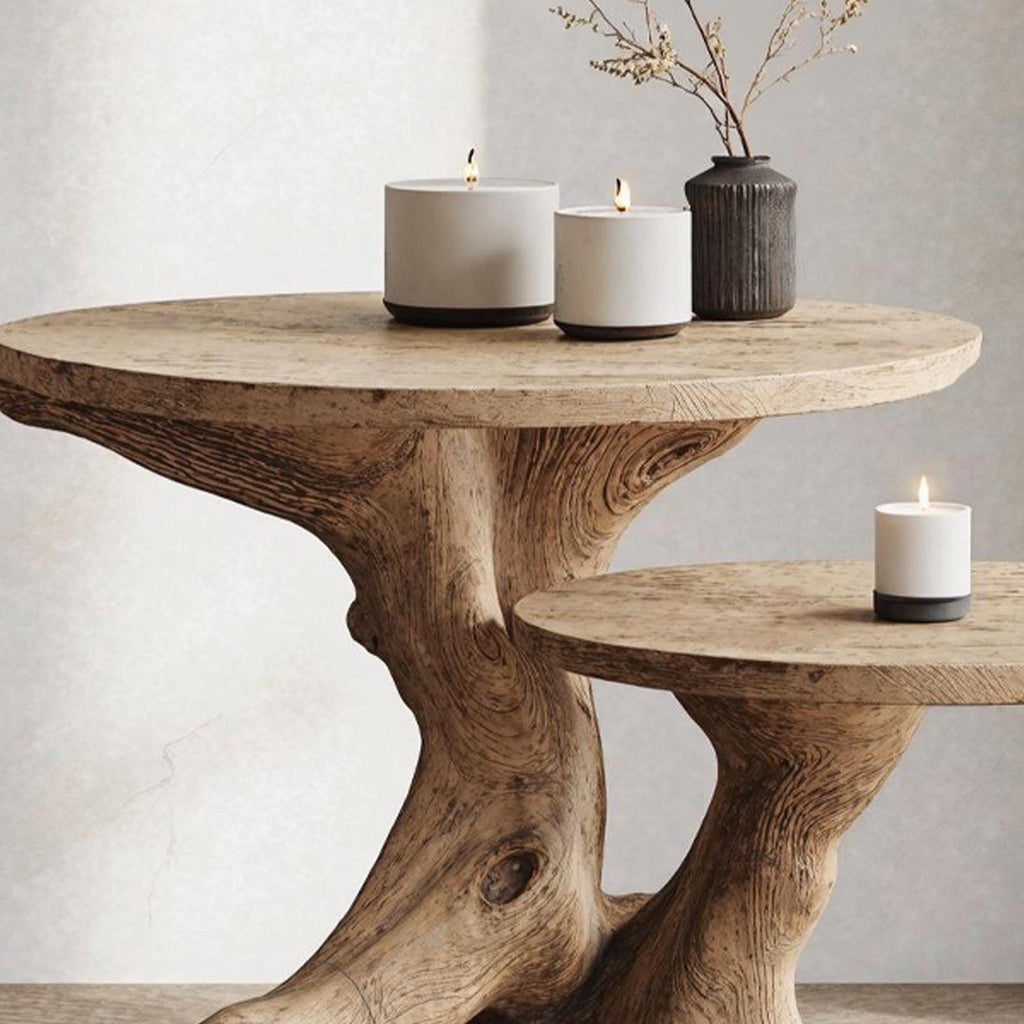 Mid Century Solid Wood End Table For Living Room