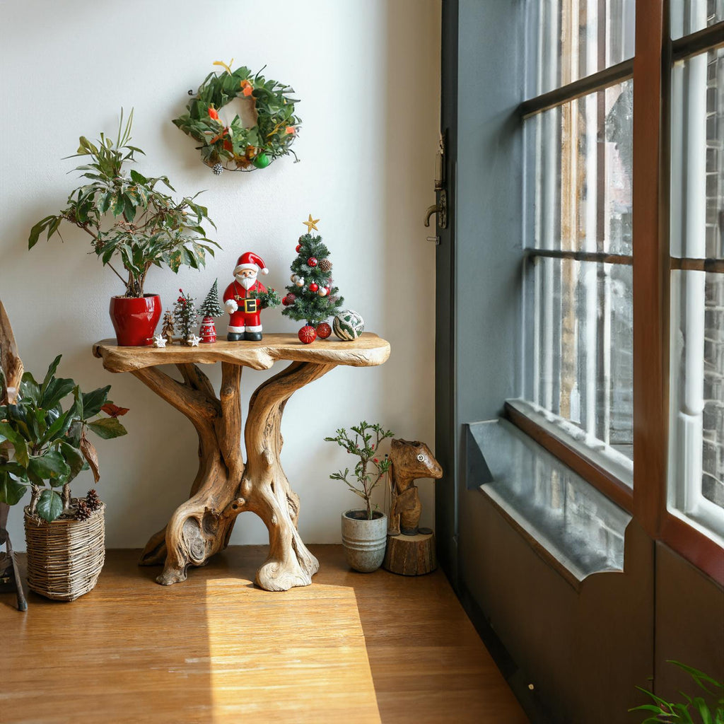 Farmhouse Live Edge End Table Christmas End Table