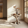 Mid Century Solid Wood End Table, Handcrafted Walnut Side Table for Living Room Lounge Decor & Accent
