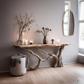 Floating Live Edge Side Table Handcrafted For Natural Spaces