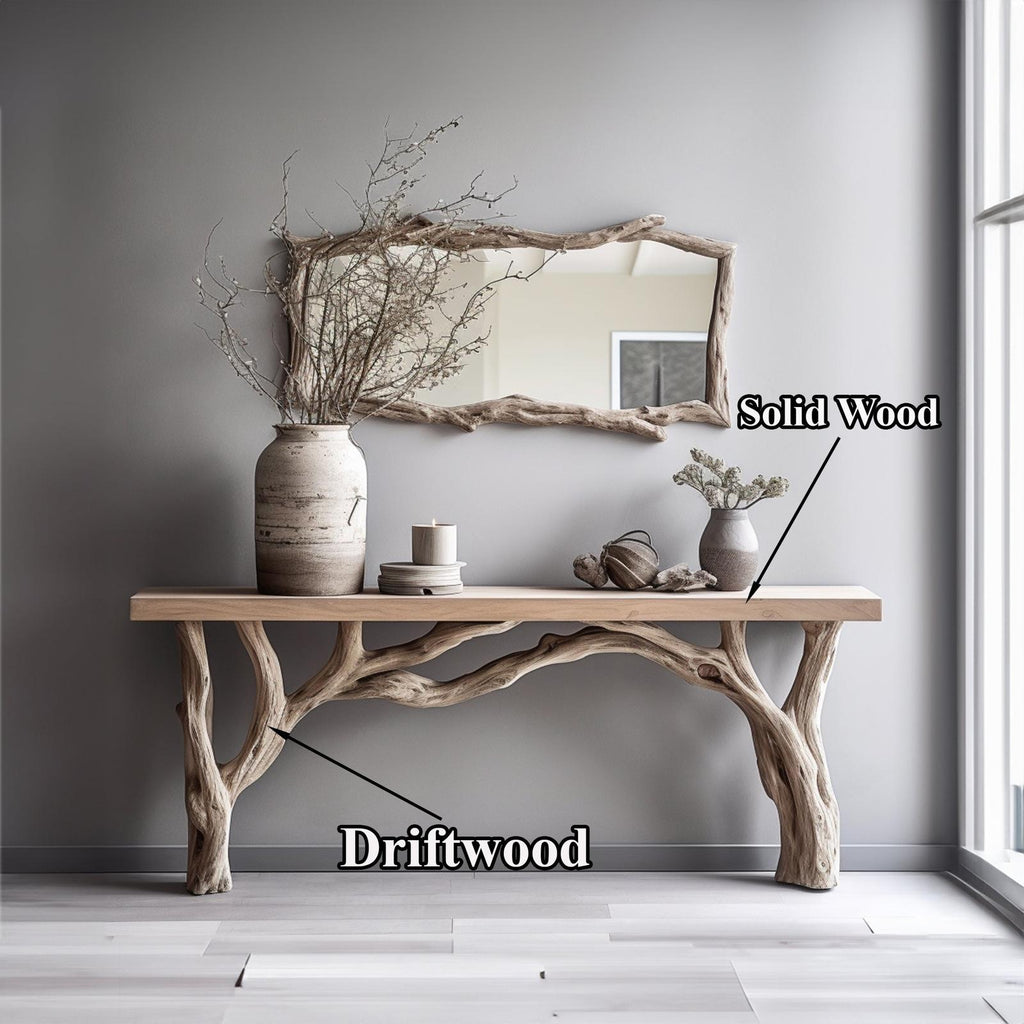 Natural Live Edge Console Table With Handcrafted Quality SILDTCS013
