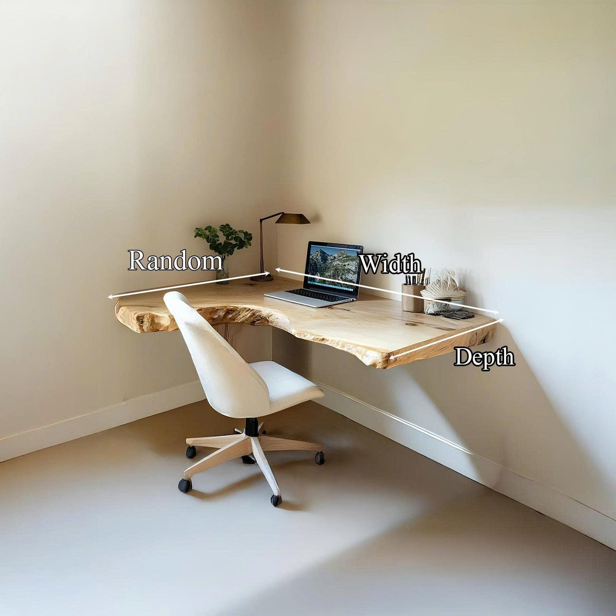 Mid Century Floating Desk Bedroom Study