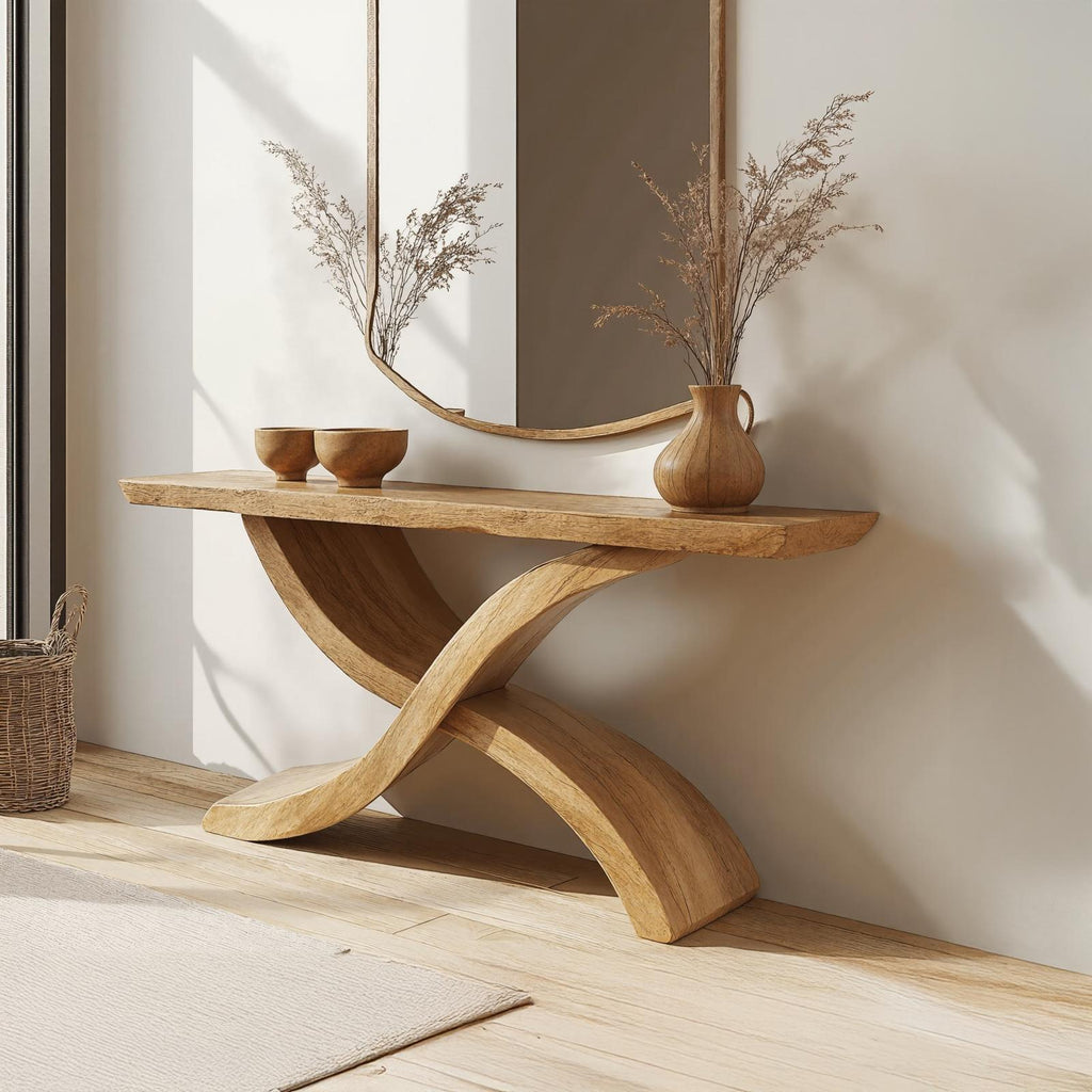 Live Edge Console Table Handcrafted Entryway Table SILDTCS121