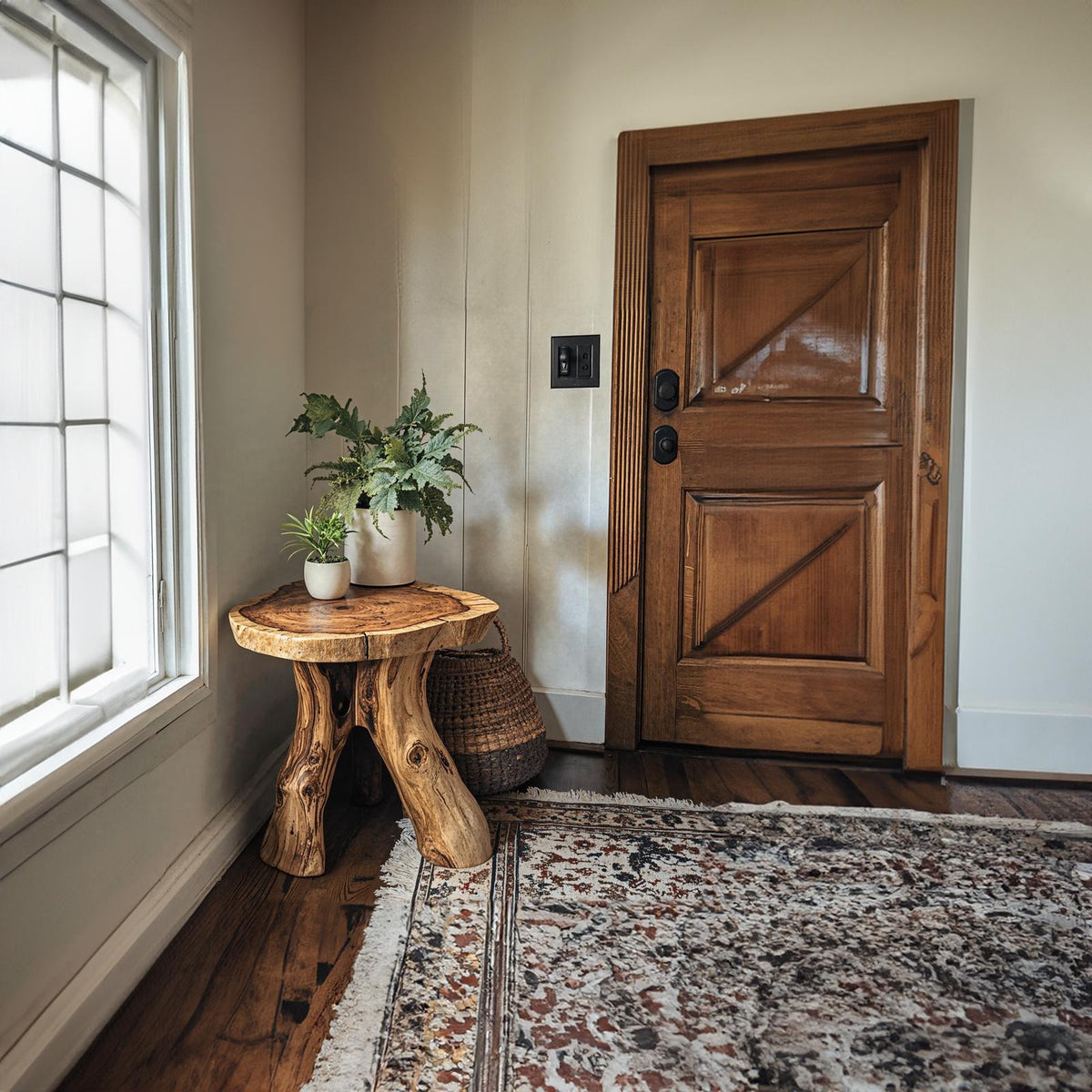 Handcrafted End Table Solid Wood End Table Decor